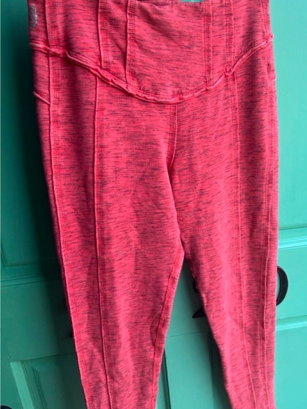 FP Movement by Free People Coral Heather High-Waist Seam Leggings